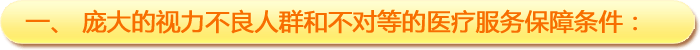一、龐大的視力不良人群和不對等的醫(yī)療服務保障條件
